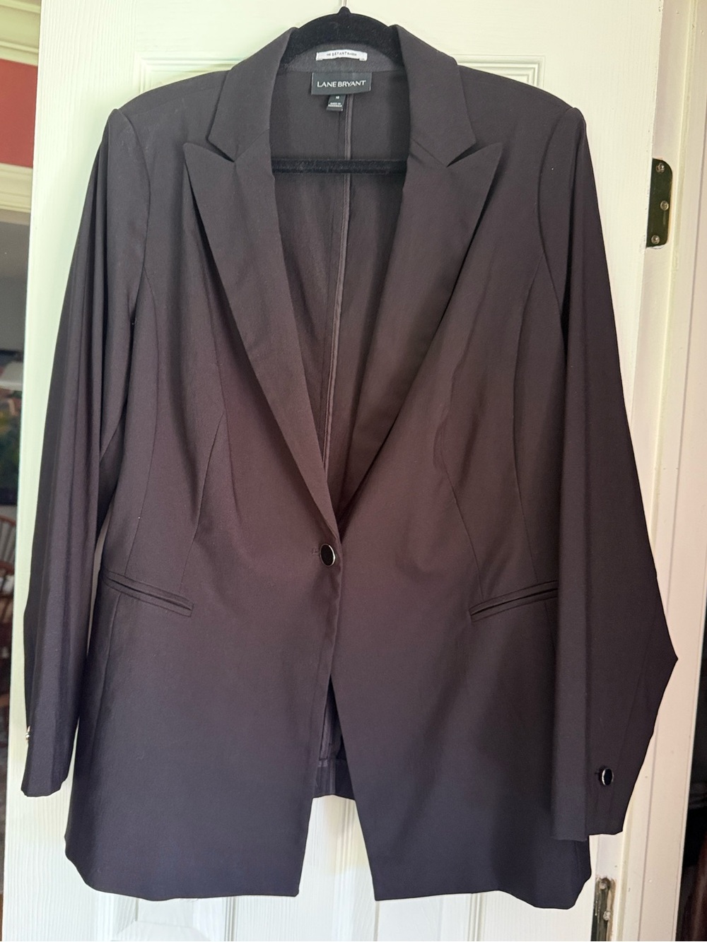 Lane Bryant Black Single-Button Tailored Blazer